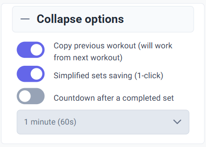 options